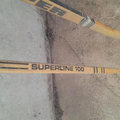 Three vintage wooden Hockey Sticks - Cooper Subline 100 = Mic Mac - Left 5