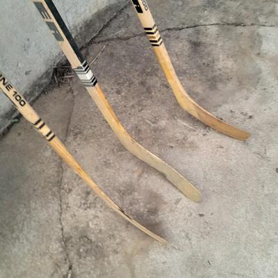 Three vintage wooden Hockey Sticks - Cooper Subline 100 = Mic Mac - Left 5