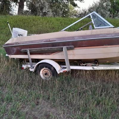 Boat & Trailer AS IS Needs a lot of work - for parts or repair project - trailer could be good use
