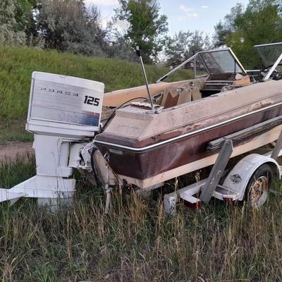 Boat & Trailer AS IS Needs a lot of work - for parts or repair project - trailer could be good use
