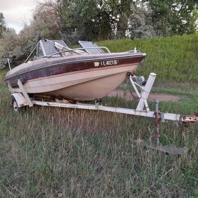 Boat & Trailer AS IS Needs a lot of work - for parts or repair project - trailer could be good use