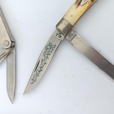 Case Pocket knife and Leatherman tool with sheath