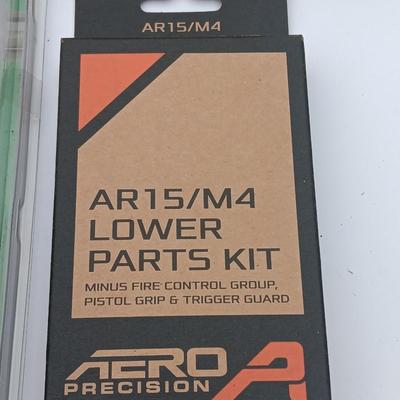 AR-15 Stock with AR 15/M4 Lower parts kit and an AR 15 Brass catcher - All appear new