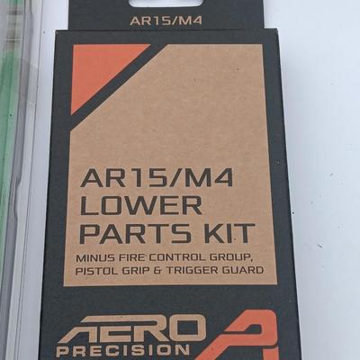 AR-15 Stock with AR 15/M4 Lower parts kit and an AR 15 Brass catcher - All appear new