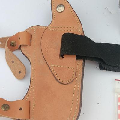 Leather holster - Gun auto loading items - stripper clips and more