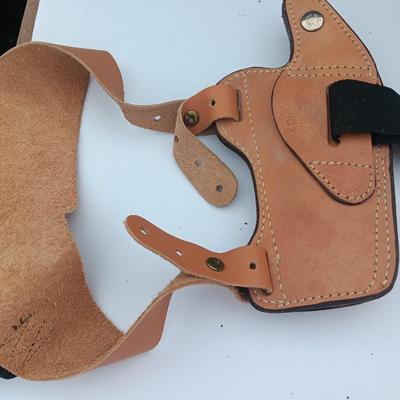 Leather holster - Gun auto loading items - stripper clips and more