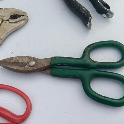 Assortment of specialty tools - zip tie - scissors - rivet pliers and more