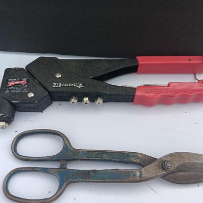 Assortment of specialty tools - zip tie - scissors - rivet pliers and more
