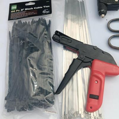 Assortment of specialty tools - zip tie - scissors - rivet pliers and more