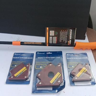 Variety of magnets - Handi hands - and telescoping handled power Mag Plus