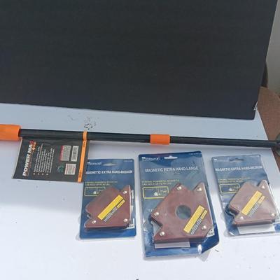 Variety of magnets - Handi hands - and telescoping handled power Mag Plus