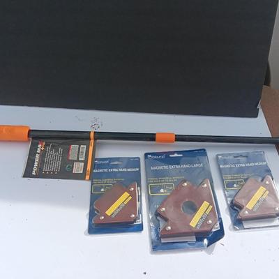 Variety of magnets - Handi hands - and telescoping handled power Mag Plus