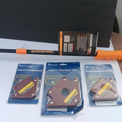 Variety of magnets - Handi hands - and telescoping handled power Mag Plus