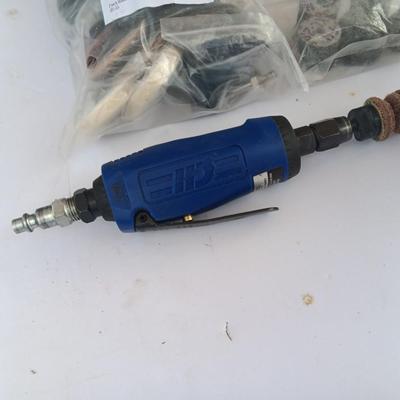 Pneumatic mini die grinder with grinding wheels and more