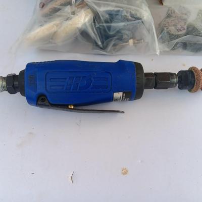 Pneumatic mini die grinder with grinding wheels and more