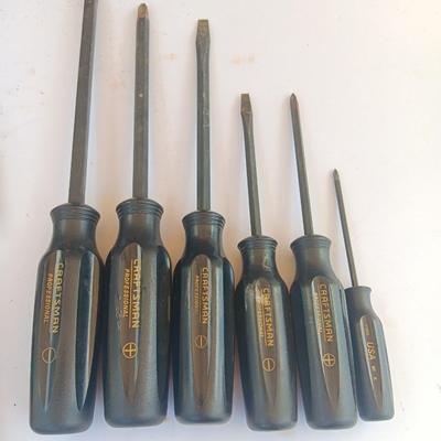New Pitsburgh socket set with hex key set and Craftsman screwdrivers