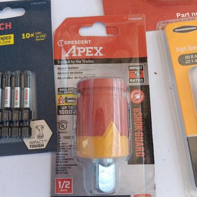 Variety of new in the package tools and accessories