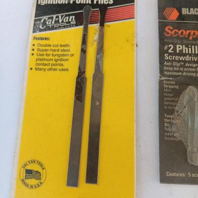 Variety of new in the package tools and accessories