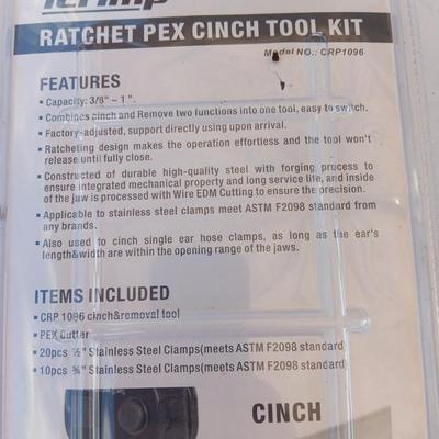 Brand new iCrimp PEX pipe Cinch & Removal Toolset with sharkbite fitting