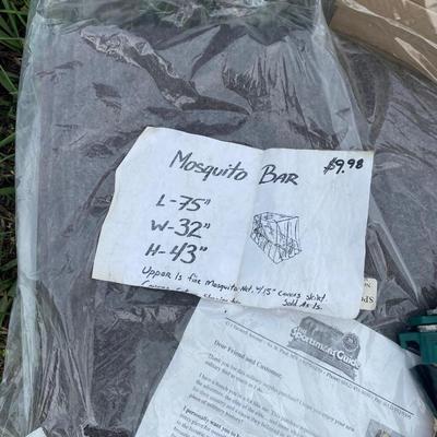 Mosquito Barrier, New British Dark Wool Blanket and Other Camp Out Items