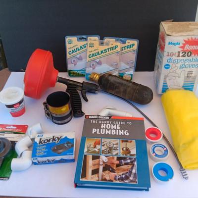 Home plumbing repair - new caulk stripping - Drain snake - How to book and other plumbing supplies