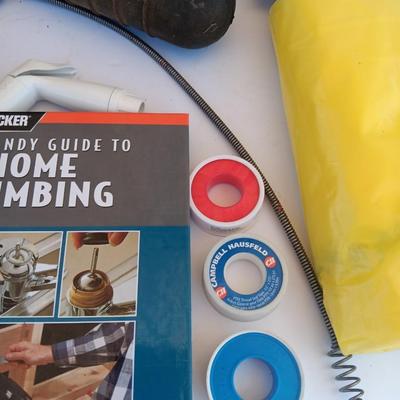 Home plumbing repair - new caulk stripping - Drain snake - How to book and other plumbing supplies