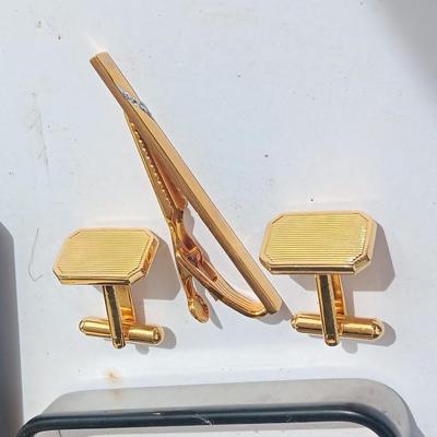 Tie clips - Collar tips - and a Federal Aviation Administration collectible pin