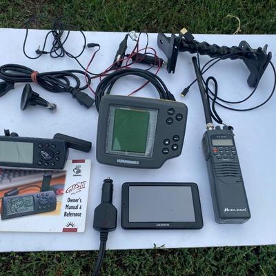 Garmin GPS Tools, Midland Scanner, Humminbird Wide 100 Depthfinder Head Unit and More