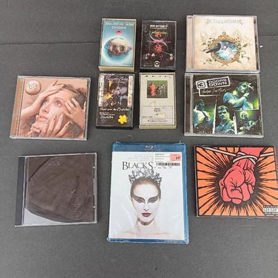CD'S - collectible Cassette tapes - and a new sealed blu ray movie - 3 doors down - Prince - and others