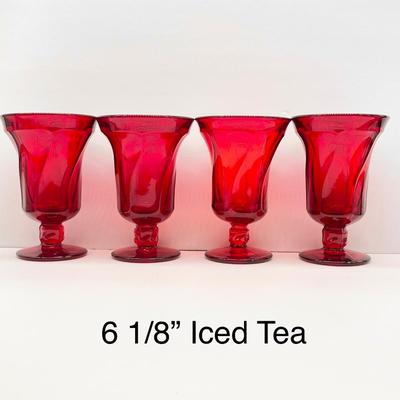 FOSTORIA ~ Jamestown Ruby ~ Sixteen (16) Assorted Pieces
