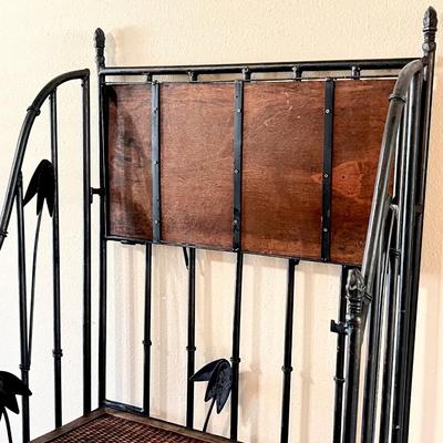 4-Tier Iron & Wood Folding Shelf