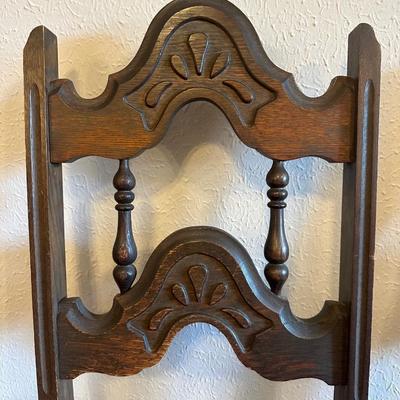 Antique Carved Oak Dining Chairs - Set of (6)