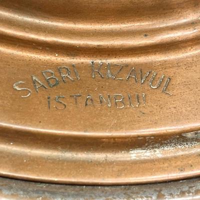 SABRI KIZAVUL ~ Vtg. Turkish Brass & Copper Coffee Tea Kettle