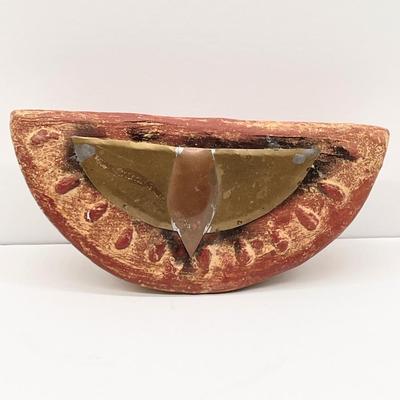 Mexican Pottery With Copper Accents ~ Fruit Centerpiece ~ Six (6) Piece Set