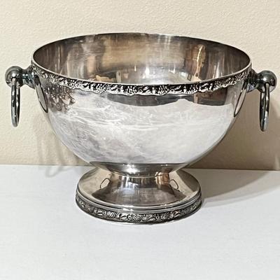 Large Grapevine Design Punch Bowl With 18 Cups