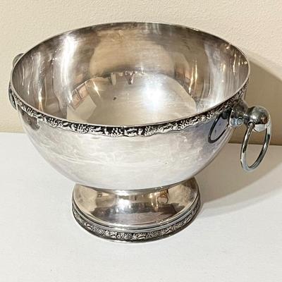 Large Grapevine Design Punch Bowl With 18 Cups