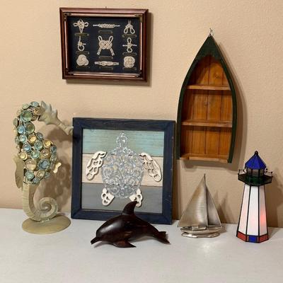 7 Piece Assorted Nautical Themed Home Decor