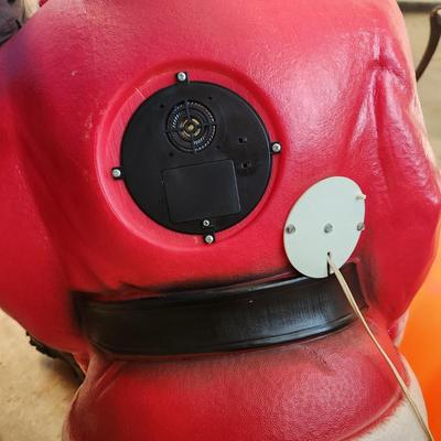 Large Santa Blow mold Lighted and sings motion detector 45" tall tested