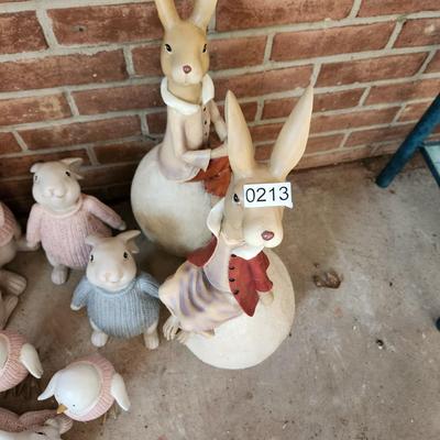 Rabbits Chicks Yard Art Decor