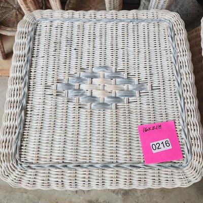 Lot of Wicker Planter Plant Stands Side Tables