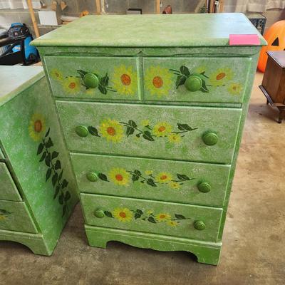 2 Hand Painted Dressers Chests
