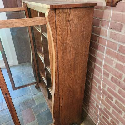 Vintage Curio Cabinet Adjustable Shelves 39x14x55