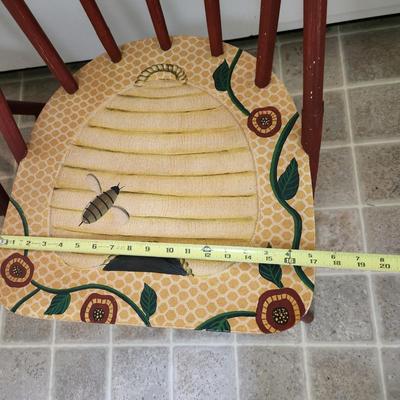 2 Carol Endres Bee Home Palecek Folk Art Painted Chairs