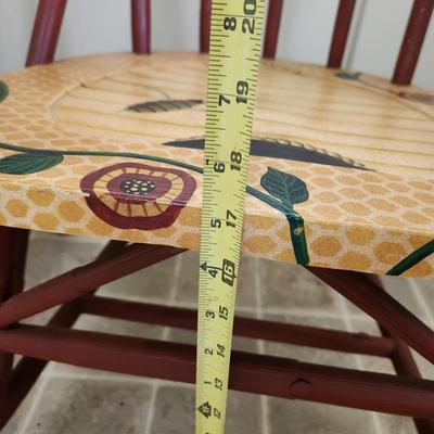 2 Carol Endres Bee Home Palecek Folk Art Painted Chairs