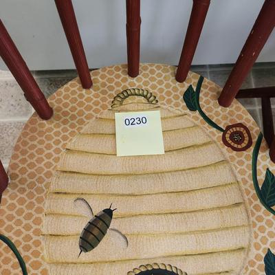 2 Carol Endres Bee Home Palecek Folk Art Painted Chairs