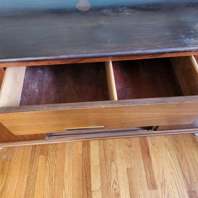 Mid Century MCM Cavalier Lowboy Dresser 72x21x34
