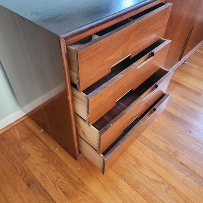 Mid Century MCM Cavalier Lowboy Dresser 72x21x34