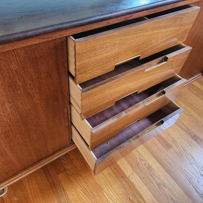 Mid Century MCM Cavalier Lowboy Dresser 72x21x34