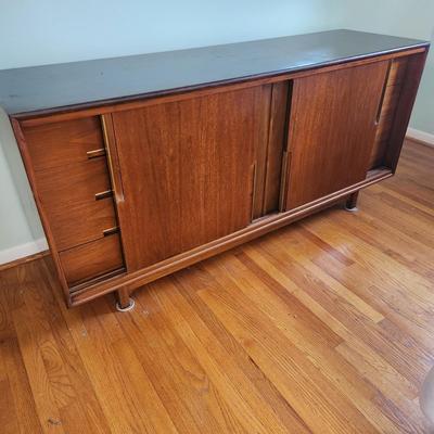 Mid Century MCM Cavalier Lowboy Dresser 72x21x34
