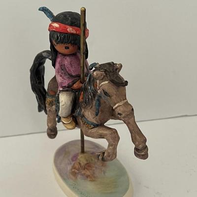 Children of DeGrazia L.Ed. "Merry Little Indian" Sculpture by Goebel - Box